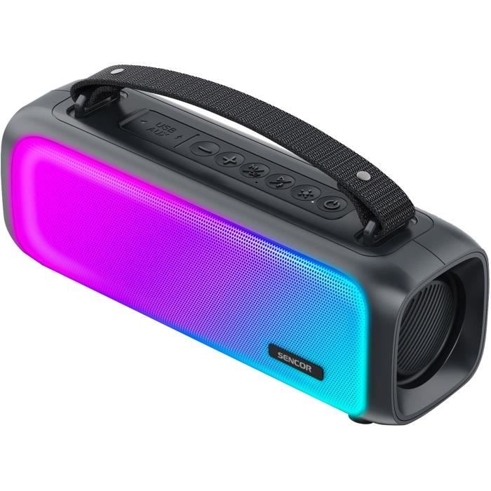 Enceinte Bluetooth portable - SENCOR - SSS 3000 Kids Light Speaker - 16 W - 2 haut-parleurs - IPX4 - Noir