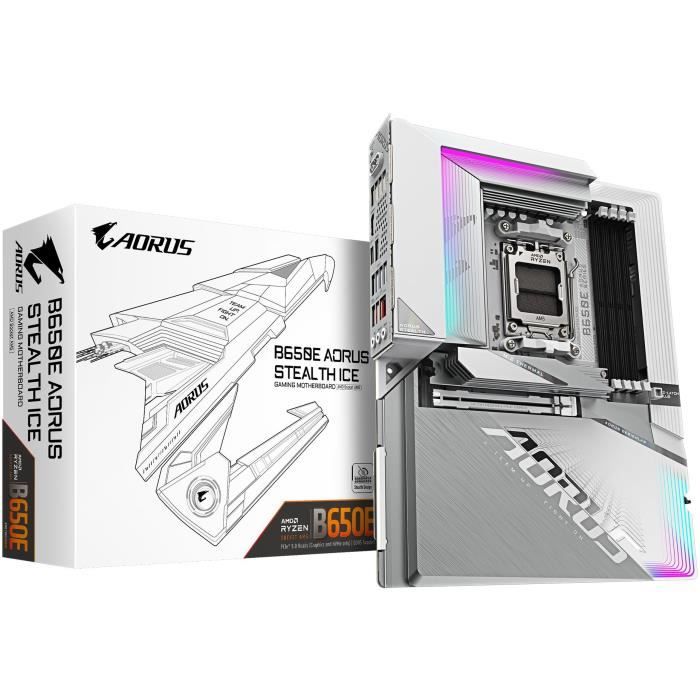 Carte mere - GIGABYTE - B650E AORUS STEALTH ICE - AMD AM5 - DDR5 - Wi-Fi 7