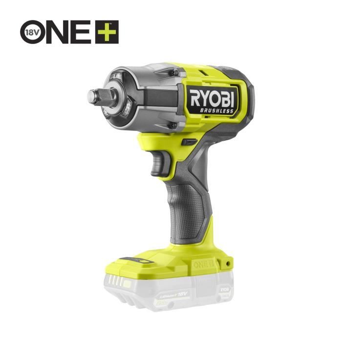 Boulonneuse a chocs - RYOBI - Brushless - 18V - 4 modes : 200 / 350 / 700 Nm - Desserrage 900 Nm - Emmanchement carré 1/2Boulonneus