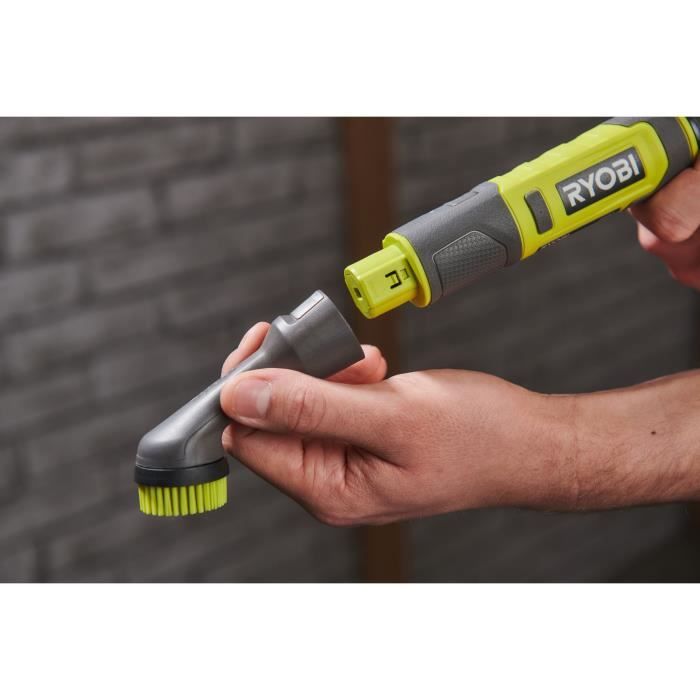 Brosse de détail - RYOBI - 4V - Diam. 20 mm - 200 tr/min - IPX7 - Livrée avec 4 brosses