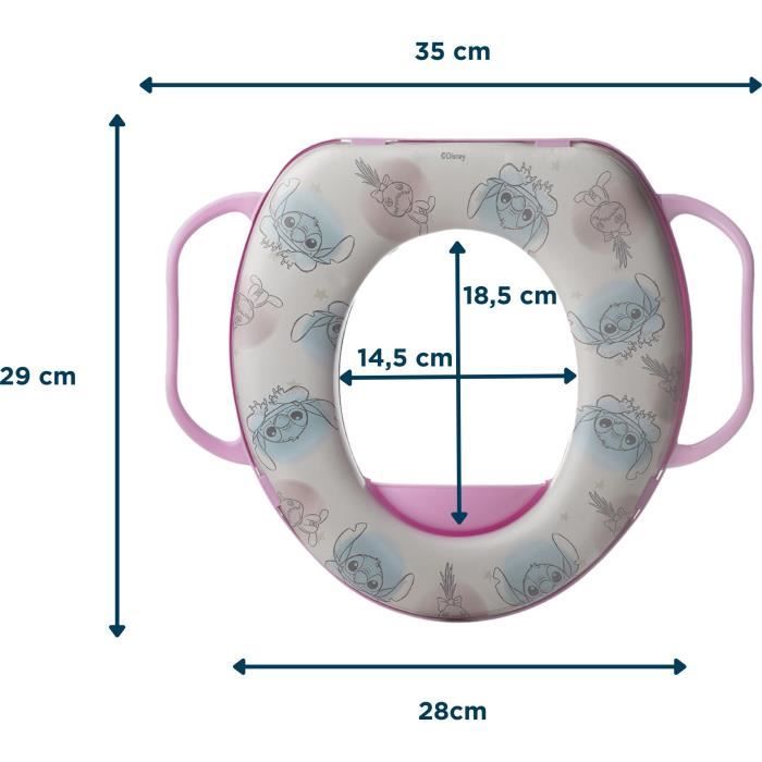 RÉDUCTEUR WC CONFORT AVEC POIGNÉES LILO et STITCH