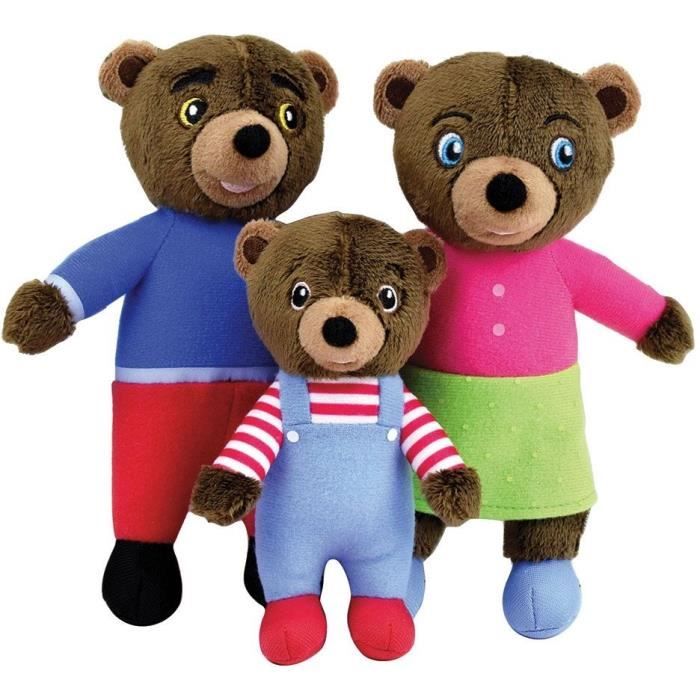 Coffret peluche - PETIT OURS BRUN - JEMINI - Famille : Maman ours, Papa ours et Petit ours brun