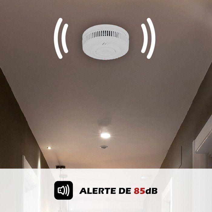 Détecteur de fumée - KYF - Wifi - CE - Pile 10 ans scellée