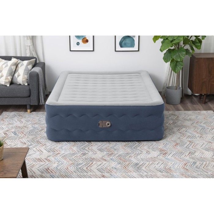 BESTWAY Bestway Lit gonflable 2 places TruLeisure pompe électrique intégrée 203x152x51cm