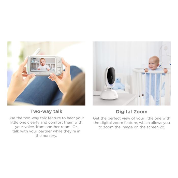 Moniteur vidéo bébé - MOTOROLA - VM75 - 5 - Ecran - Infrarouge - Blanc