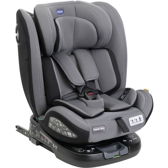 Siege-auto - CHICCO - UNICO EVO - Groupe 0/1/2/3 - I-Size - Inclinable - Réducteur - Grey Black