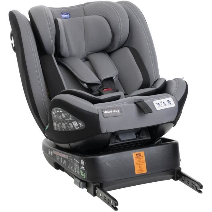 Siege-auto - CHICCO - UNICO EVO - Groupe 0/1/2/3 - I-Size - Inclinable - Réducteur - Grey Black