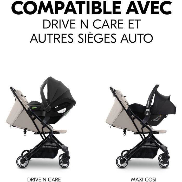 Adaptateurs universels cosy - HAUCK - Pour poussette TRAVEL N CARE / PLUS - Noir