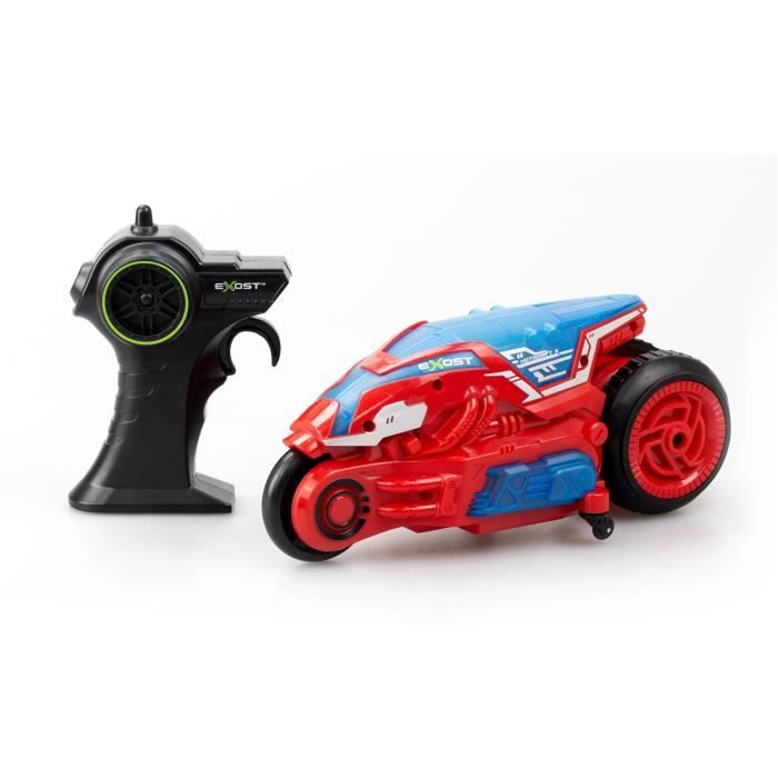 Moto télécommandée - EXOST - MOTODRIFT X LED 24 Ghz - 1:18 - Rouge - 23 cm - Des 5 ans