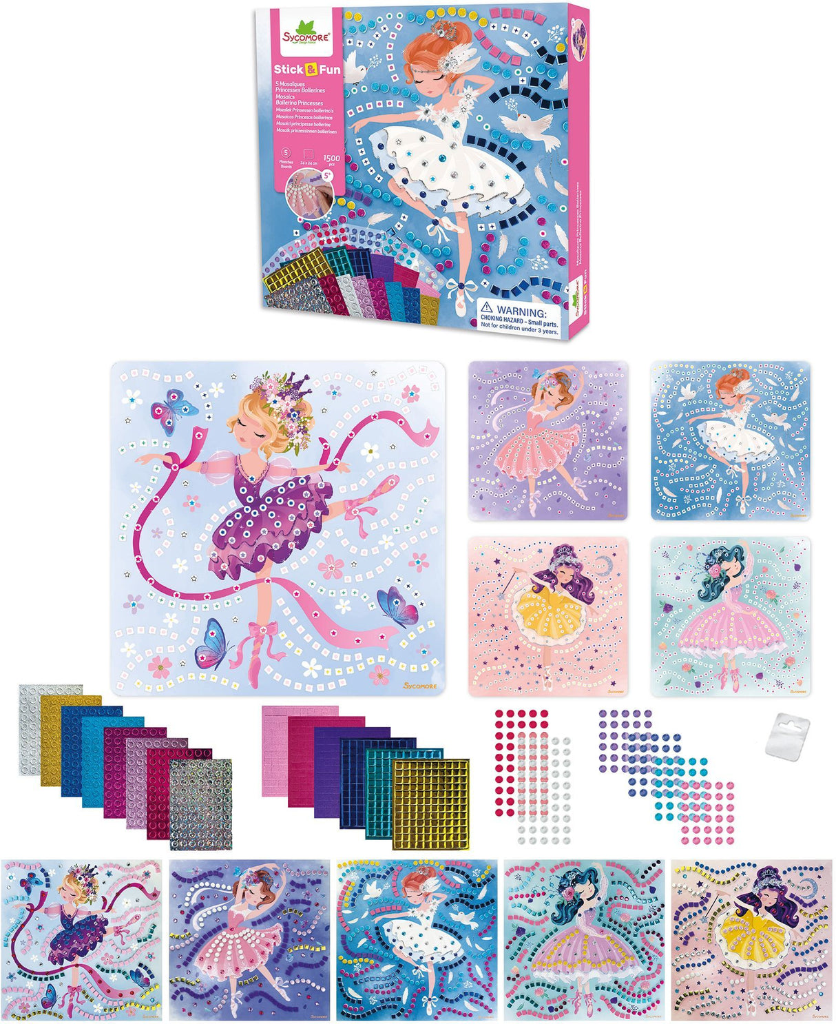 Mosaiques - SYCOMORE - Stick'N Fun - Princesses ballerine - Des 5 ans