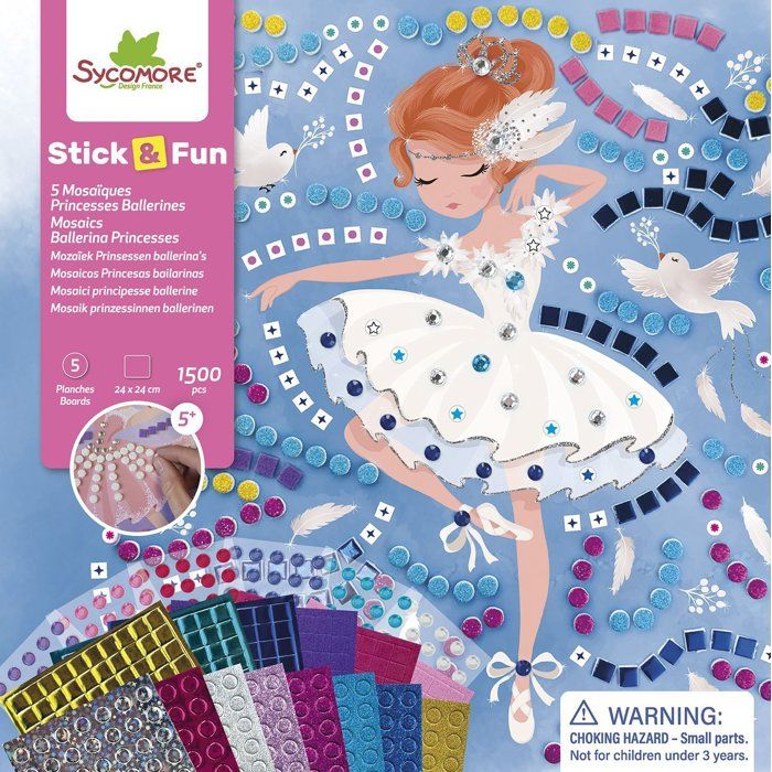 Mosaiques - SYCOMORE - Stick'N Fun - Princesses ballerine - Des 5 ans