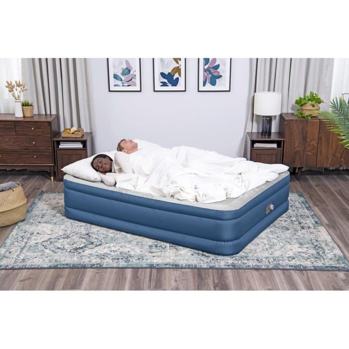 BESTWAY Bestway Lit gonflable 2 places 203x152x46cm avec pompe électrique intégrée