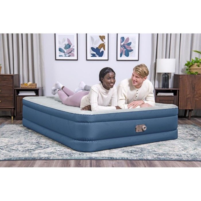 BESTWAY Bestway Lit gonflable 2 places 203x152x46cm avec pompe électrique intégrée