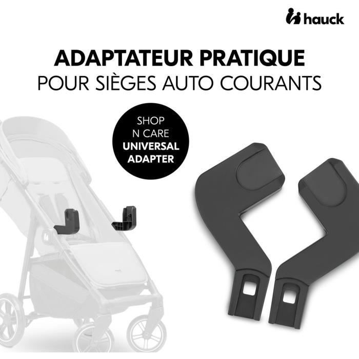 Adaptateurs universels cosy - HAUCK - Pour poussette SHOP N CARE - Noir