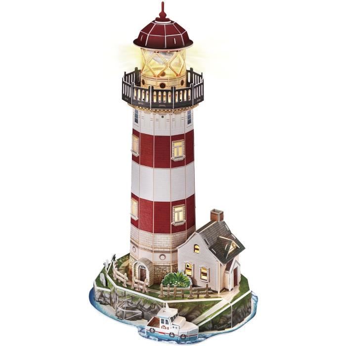 Kit modélisme 3D - EXPLORA SCIENCES - Puzzle Phare - 72 pieces - a partir de 8 ans - Facile a assembler