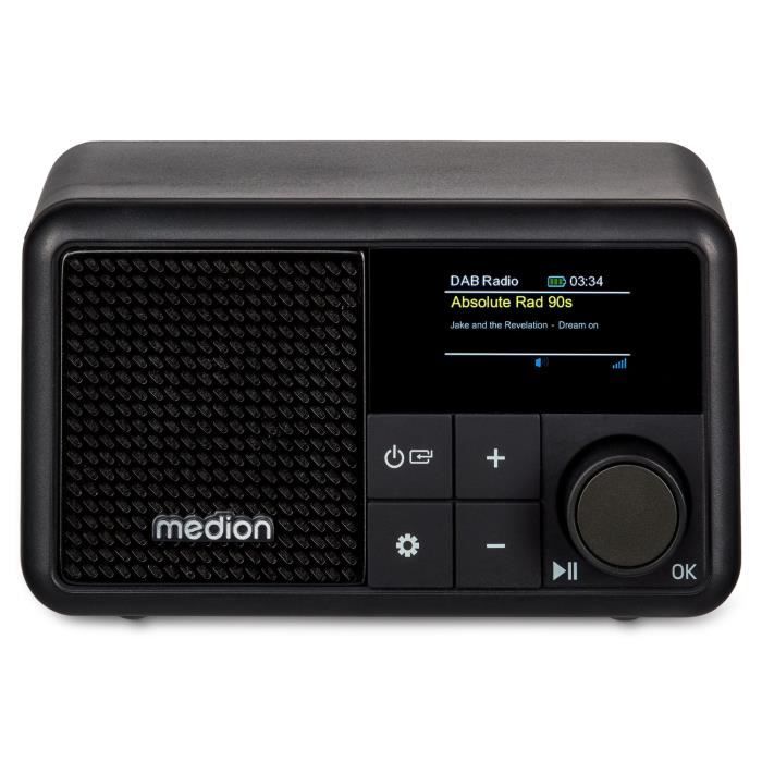 Mini Radio - MEDION - DAB/FM - Mono 2W RMS - Noir