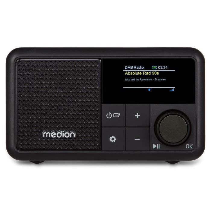Mini Radio - MEDION - DAB/FM - Mono 2W RMS - Noir