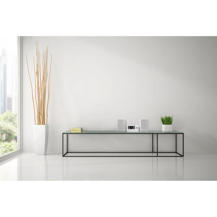 Mini Chaîne HiFi - MEDION - Radio Internet DAB/FM - Lecteur CD - 2x15W RMS - Blanc