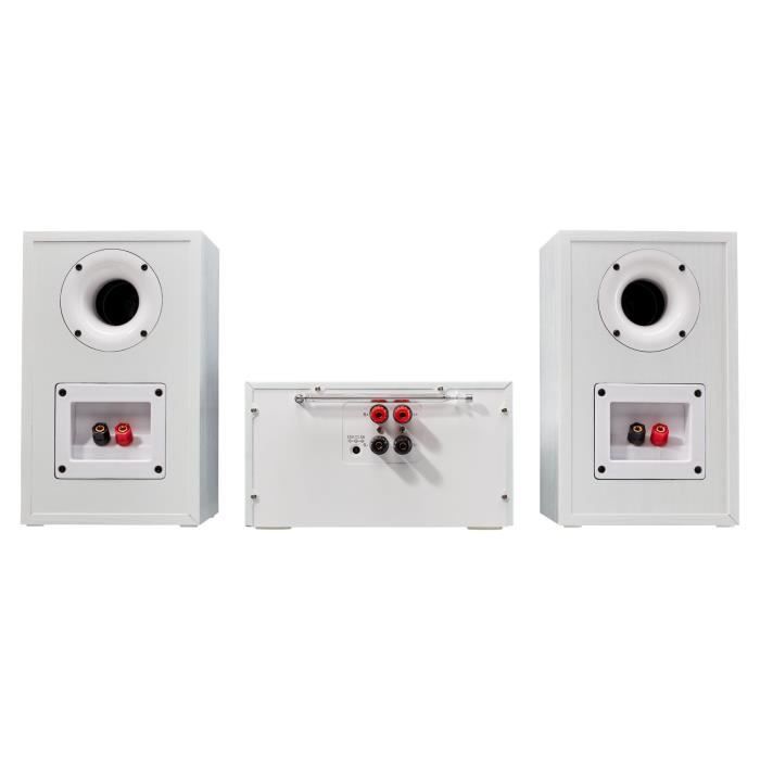 Mini Chaîne HiFi - MEDION - Radio Internet DAB/FM - Lecteur CD - 2x15W RMS - Blanc