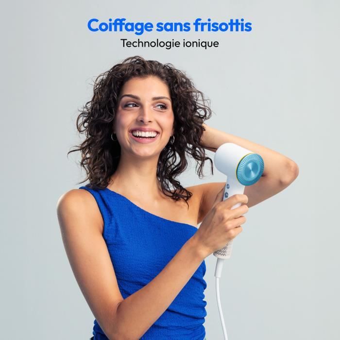 Seche-cheveux - MEDION - MD19983 - 1600 W - 2 vitesses - 85°C - Design LED - Blanc