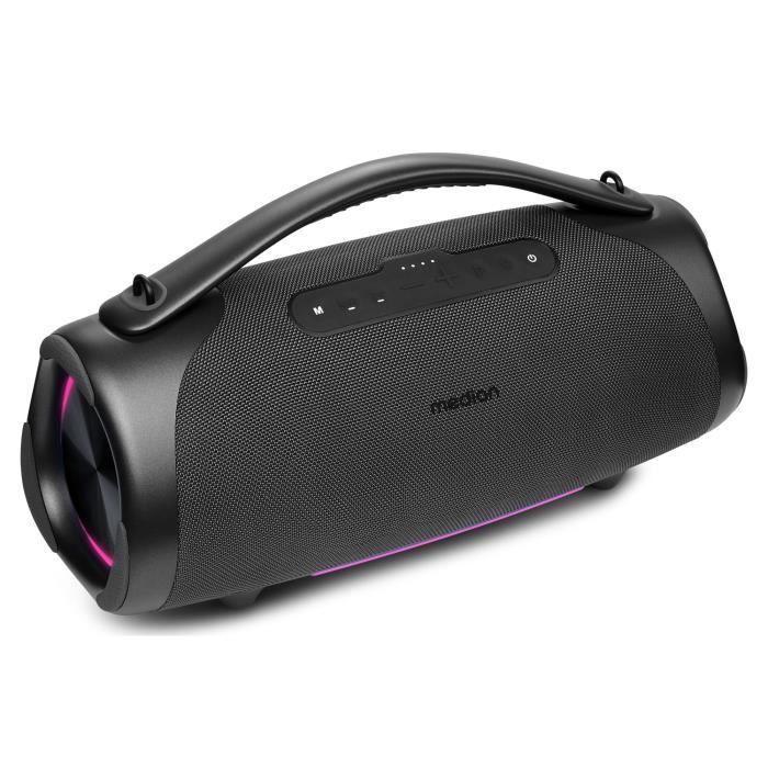 Enceinte Bluetooth - MEDION - XL - 100W RMS - Autonomie 30h - Protection IPX7 - RGB