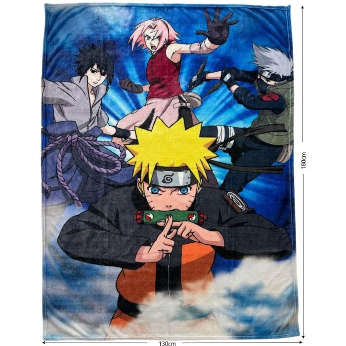 Plaid - NARUTO SHIPPUDEN - Team 7 - 130 x 180 cm