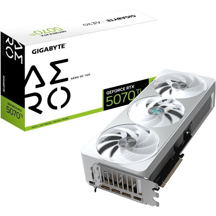 Carte graphique - GIGABYTE - GeForce RTX 5070 Ti AERO OC - 16 Go GDDR7 - 256 bits - PCI-E 5.0