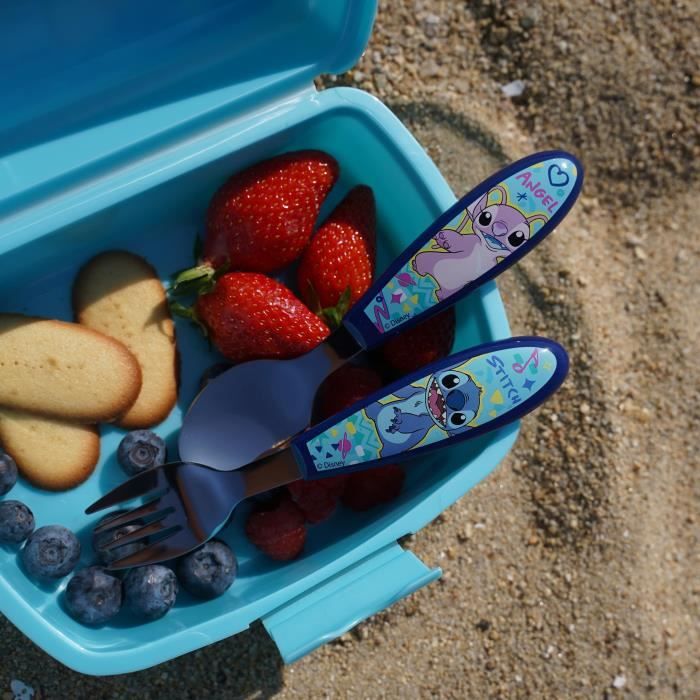 Set de 2 couverts - THERMOBABY - LILO & STITCH - Fourchette + cuillere - Inox