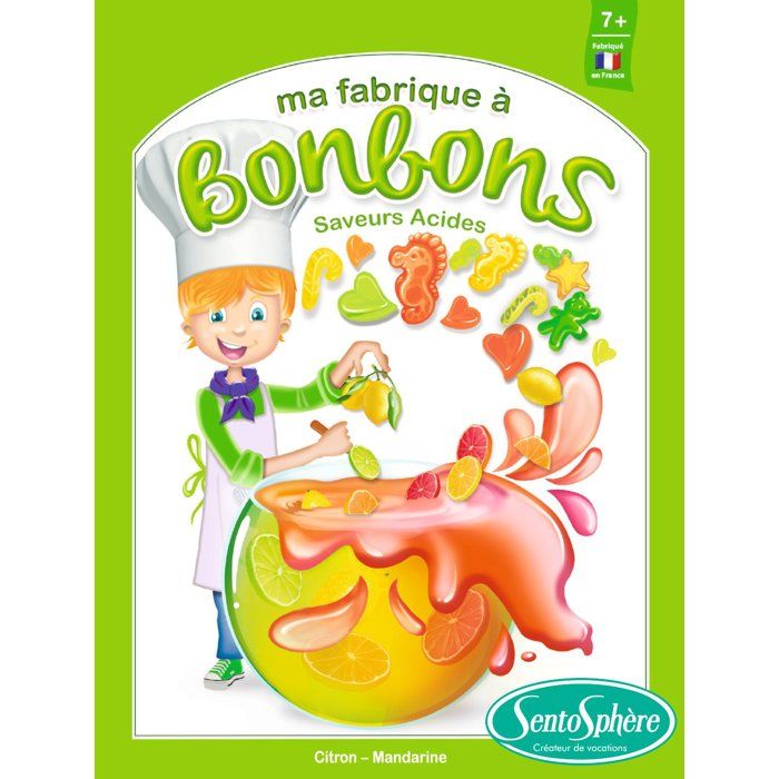 Kit créatif alimentaire - SENTOSPHERE - Mini Fabrique a bonbons - Saveurs Acides - Des 7 ans