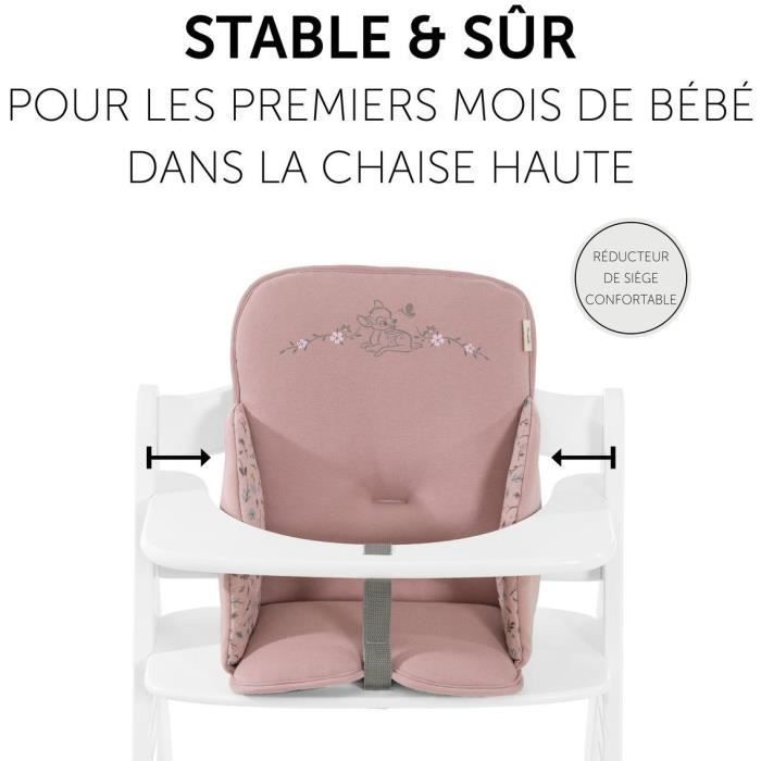 Réducteur pour chaise haute - HAUCK - Anti-dérapant - Bambi Rose