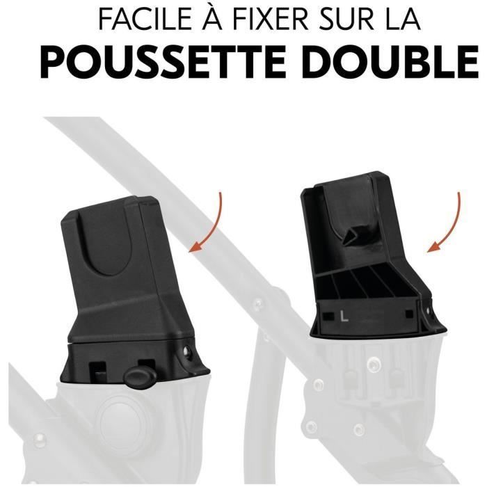 Adaptateurs universels cosy - HAUCK - Pour poussette DUETT Universal CS - Noir