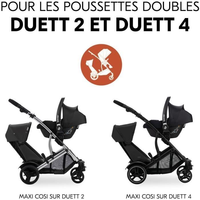 Adaptateurs universels cosy - HAUCK - Pour poussette DUETT Universal CS - Noir