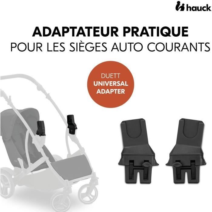 Adaptateurs universels cosy - HAUCK - Pour poussette DUETT Universal CS - Noir