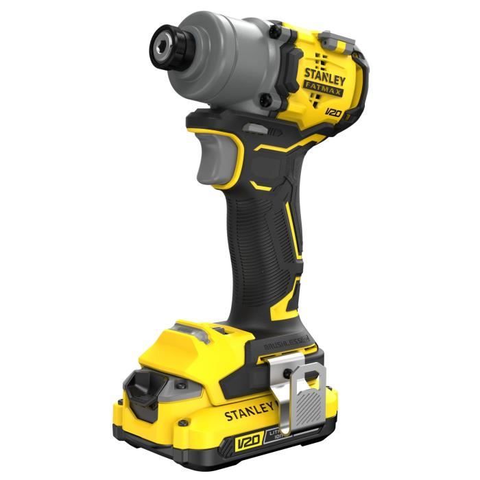 Visseuse a impact sans fil + 2 batteries 2Ah + chargeur - 18V - Stanley Fatmax - Brushless - SFMCF830D2K-QW