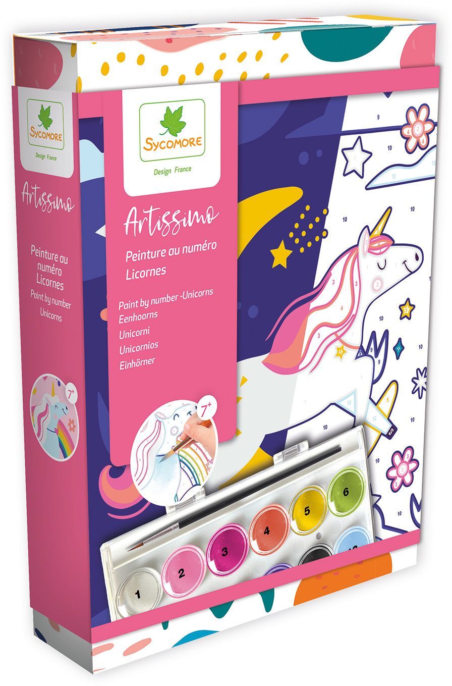 Peinture au numéro - SYCOMORE - Artissimo - Licornes - Des 7 ans