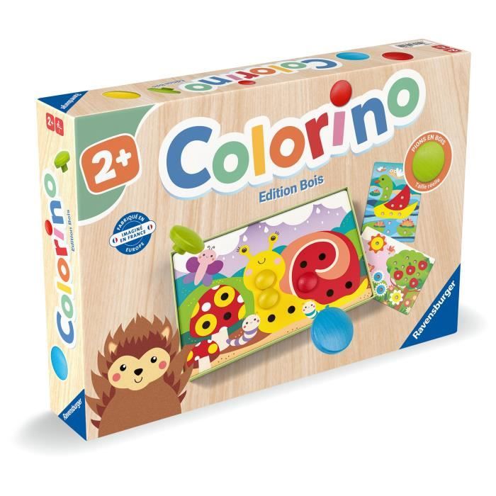 Jeu éducatif - Ravensburger - Colorino - Pions en bois - Développe la créativité - Des 2 ans