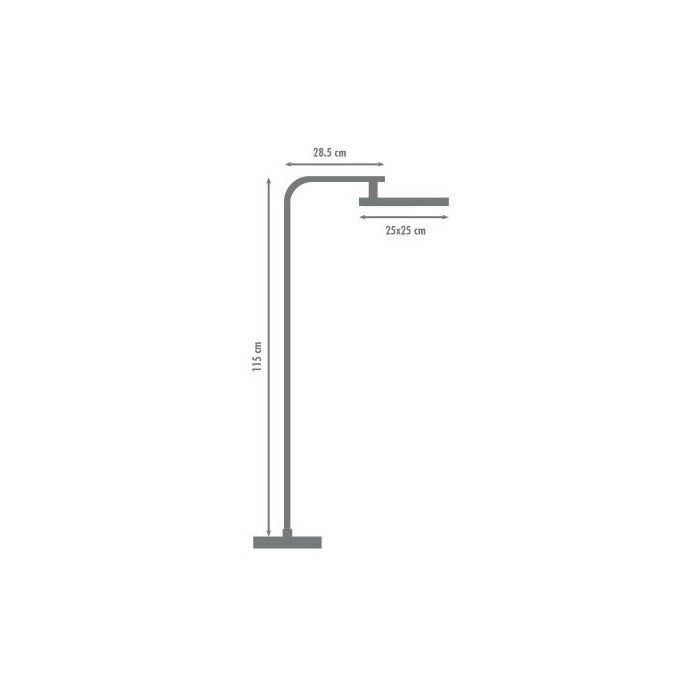 Colonne de douche avec mitigeur thermostatique - Edouard Rousseau - Hoop - Chrome - Douche de tete ronde - Douchette a main