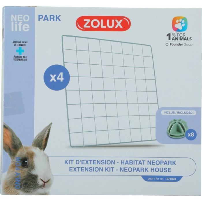 Kit extension pour enclos modulable - ZOLUX - Neo Park - Lapin - 4 grilles