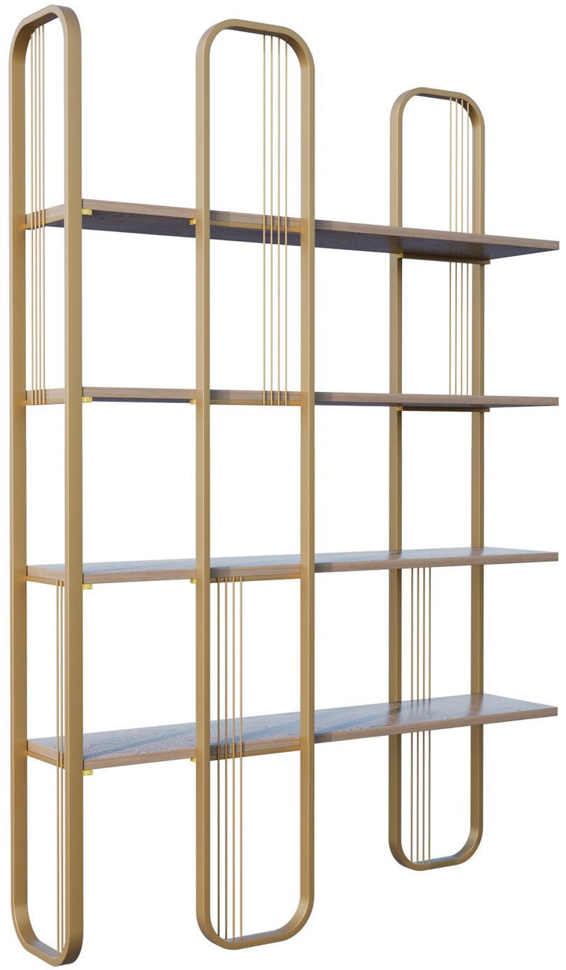 Bibliotheque baroque - SIERRA - 124 x 182 x 26 cm - Glam Jaune