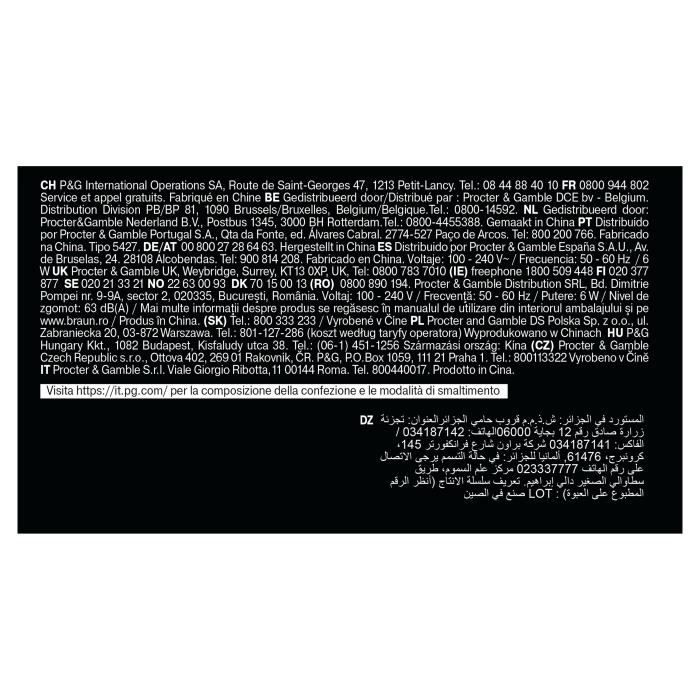 Tondeuse a cheveux - BRAUN - HC5510 - Sans fil - 50 min - 9 réglages - Noir