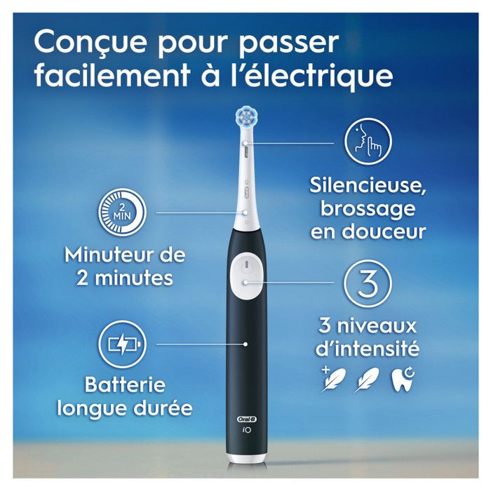 Brosse a dents électrique - ORAL-B - iO2 - Vert Foret - 3 modes de brossage - Minuteur 2 minutes