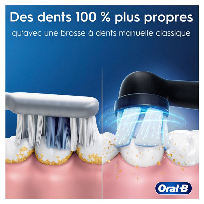 Brosse a dents électrique - ORAL-B - iO2 - Noir - 3 modes de brossage - Minuteur 2 minutes