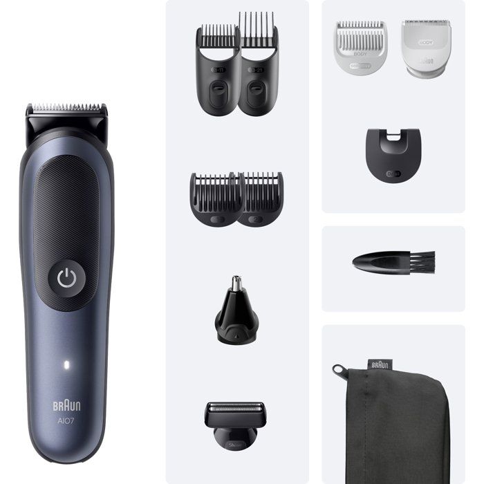 Tondeuse multi-usage - BRAUN - MGK7540 - 120 min - Étanche - Noir
