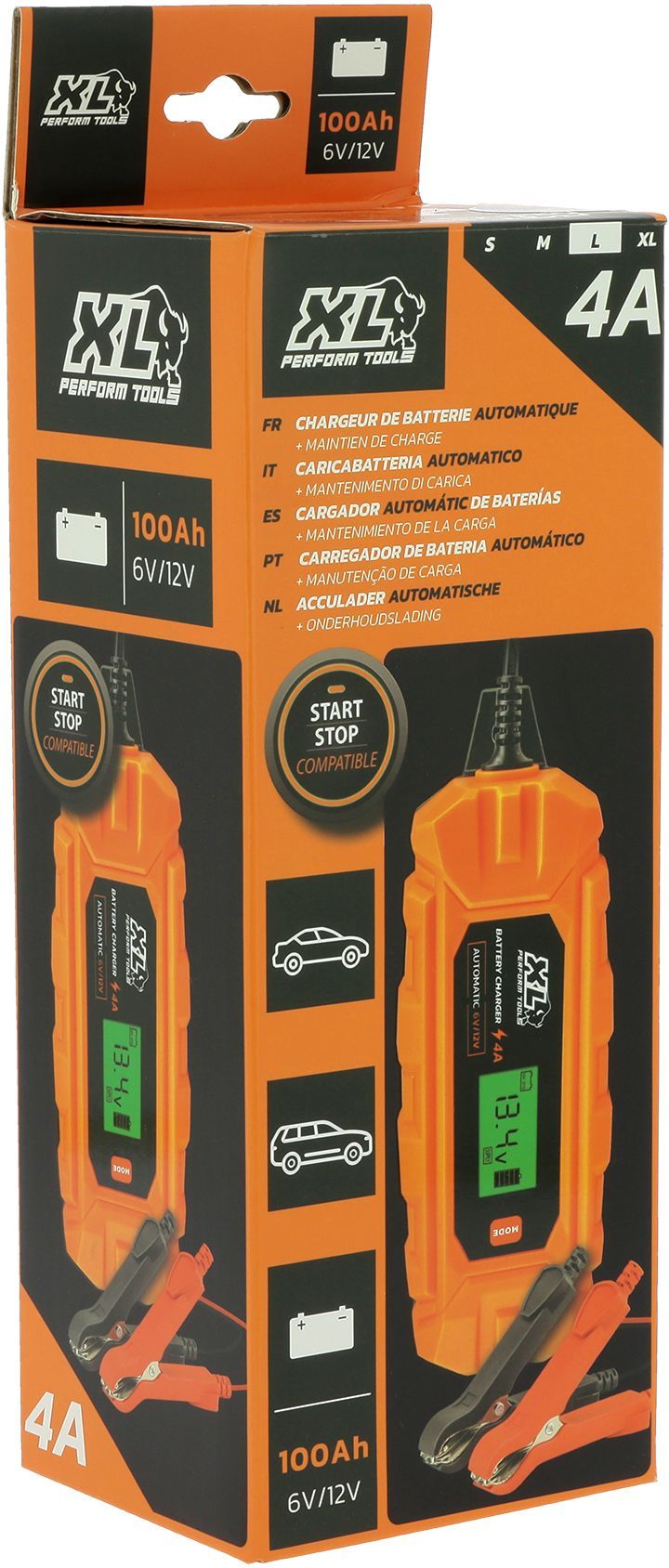 Chargeur batterie auto - XLPT - 4A - 70W - 12V - 3 m - IP65 - Mode Supply - Affichage digital