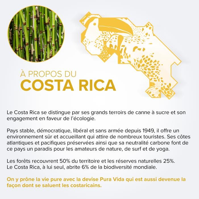 PURA VIDA - X.A - Rhum Brun - 40 % Alcool - Origine : Costa Rica - Bouteille 70 cl