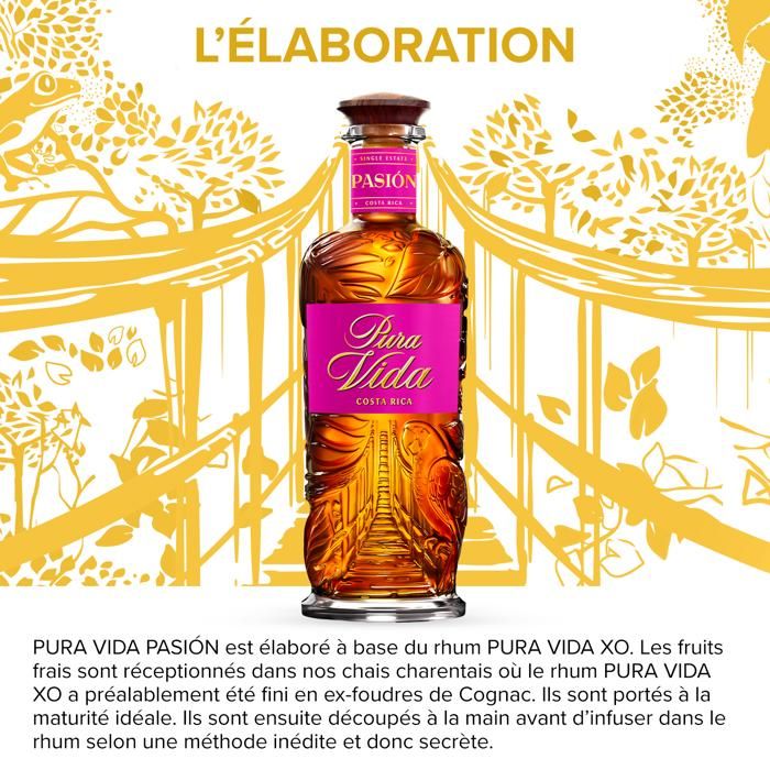 PURA VIDA - Pasión - Spiritueux a Base de Rhum - XO - 38.0 % Vol. - 70 cl
