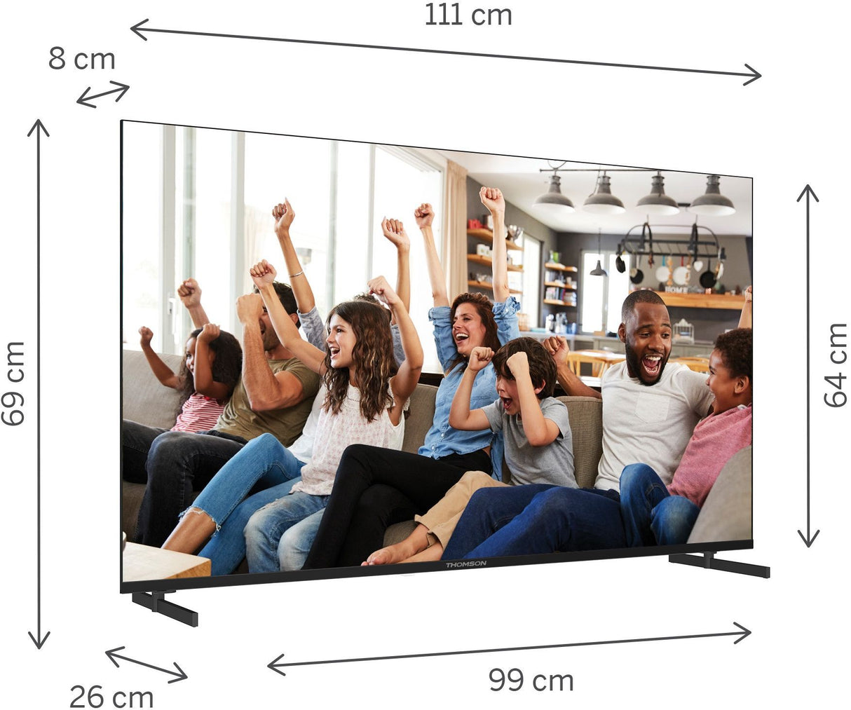 Thomson 50UG4S14 - TV LED 50 (126 cm) - 4K UHD 3840x2160 - Google TV - 2xHDMI 2.1 + 2xHDMI 2.0 - WiFi