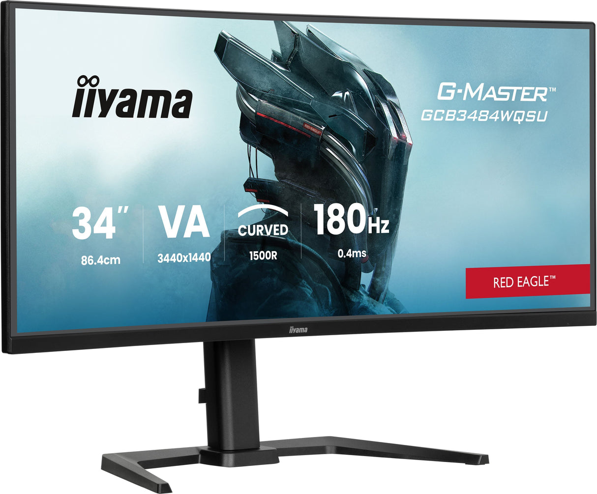 Ecran PC Gamer incurvé - IIYAMA - 34 - 180Hz - Dalle VA - 0.4ms - Réglable en hauteur - G-Master Red Eagle