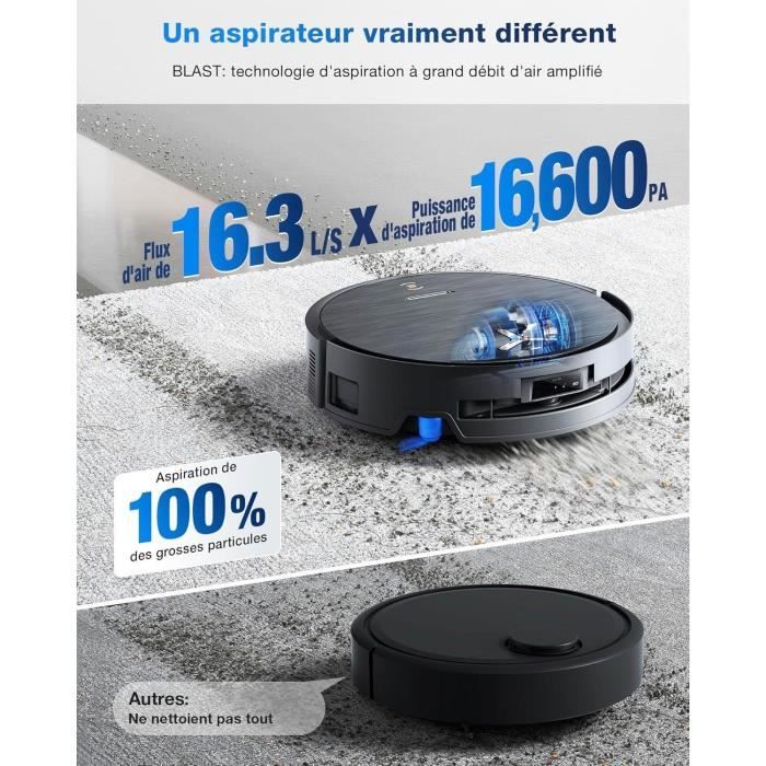 ECOVACS DEEBOT X9 PRO OMNI Robot Aspirateur Laveur - 16600Pa - Ultra-fin - Technologie BLAST - Auto-nettoyage instantané