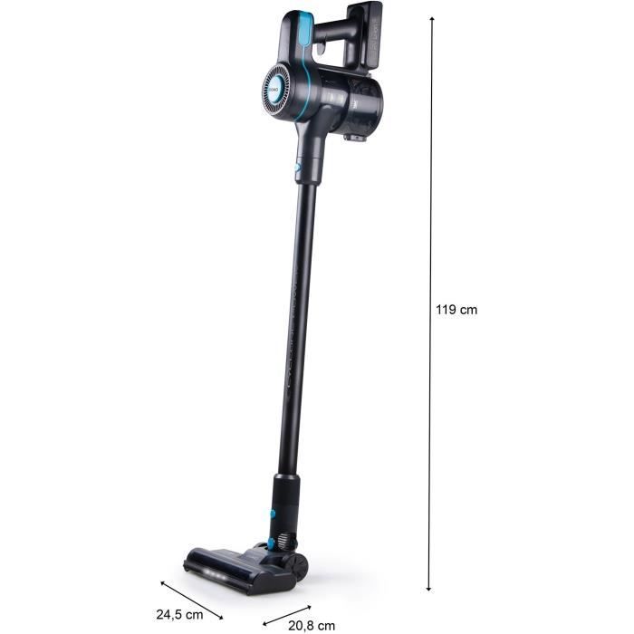 Aspirateur balai 2-en-1 - DOMO - DO1135SV - 10000 Pa - 40 min - 600 ml - Noir/Bleu